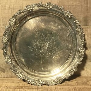 Antique Manhattan Silver Quadruple plate 14 inch tray
